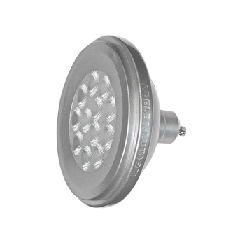 Λάμπα led AR111 GU10 12W 230VAC δέσμης 24° 3000k 860 lumen αλουμινίου ασημί 13-11101200