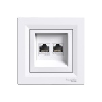 Πρίζα δικτύου διπλή RJ-45 Cat-6 U/UTP λευκή ΕΡΗ4800121