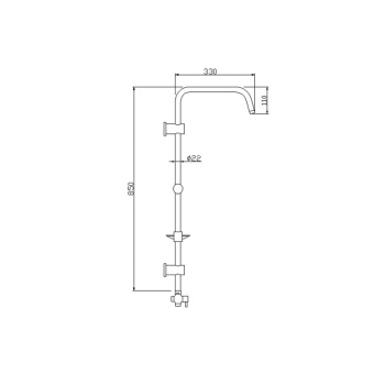 Tema Rain Quadro Στήλη Ντουζ 150-190 cm με τηλέφωνο και σαπουνοθήκη 53240 - Εικόνα 5