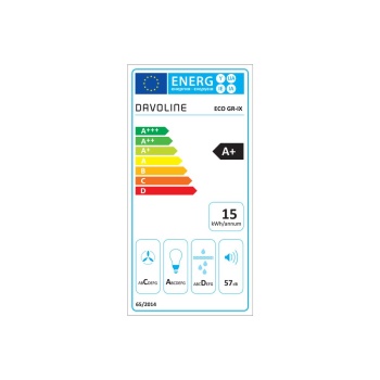 Davoline Spot Q Eco Gr-Ix 060 Συρόμενος Απορροφητήρας 60cm Γκρι - Εικόνα 5