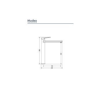 Viospiral Modea Atlanta 00-02041 Ψηλή Μπαταρία Νιπτήρος Χρωμέ - Εικόνα 2