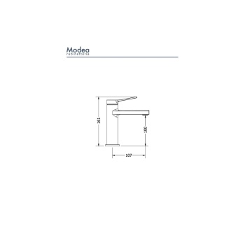 Viospiral Modea Atlanta 00-02040 Μπαταρία Νιπτήρος Χρωμέ - Εικόνα 2