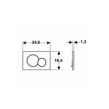 Geberit Πλακέτα Sigma 01 201.115770215 - Εικόνα 2