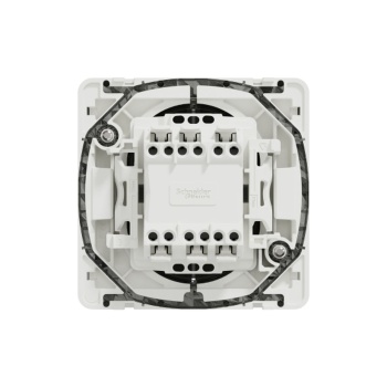 Schneider Electric Mureva Styl Στεγανός Χωνευτός Διακόπτης Τοίχου Διπλός χωρίς Πλαίσιο Λευκός MUR39022 - Εικόνα 2