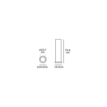 VK Lighting Φωτιστικό δαπέδου, 240V, E27/A60 Max 20W (LED) IP54 ø16.5x75.6cm ανθρακί VK/01091/AN/75 75169-300997 - Εικόνα 2