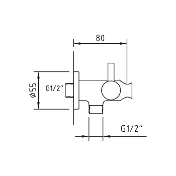 Clever Ντουζ Υγιεινής SAHARA Χρωμέ 98442GR - Εικόνα 2