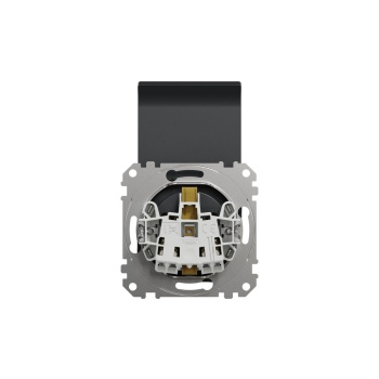 Schneider Electric Sedna Design Μονή Χωνευτή Πρίζα Ρεύματος με Καπάκι Μαύρη SDD114024 - Εικόνα 3