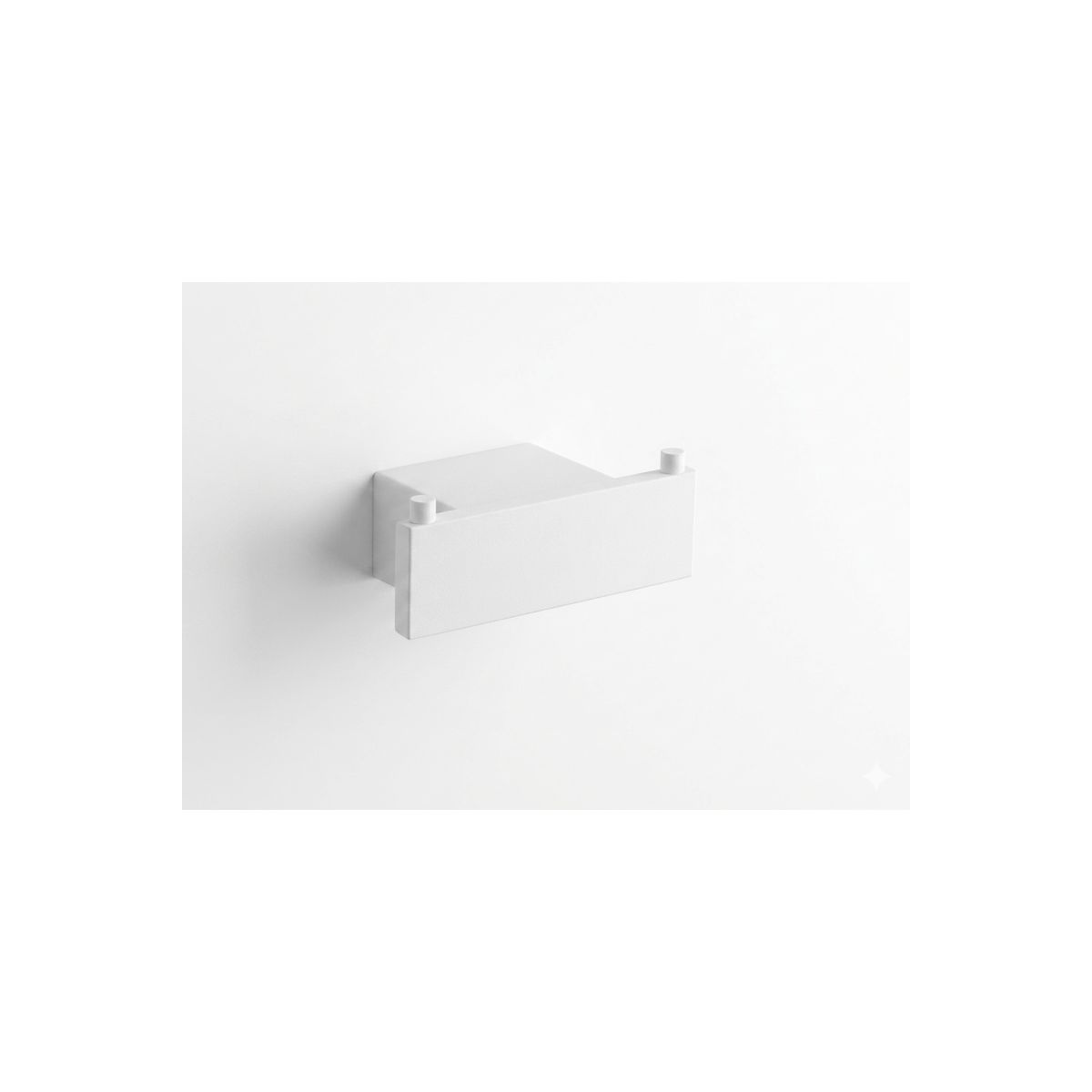 100-016-673 Sanco Agora Άγκιστρο Μπάνιου Διπλό με Βίδες 8x3cm White Mat - Εικόνα 1