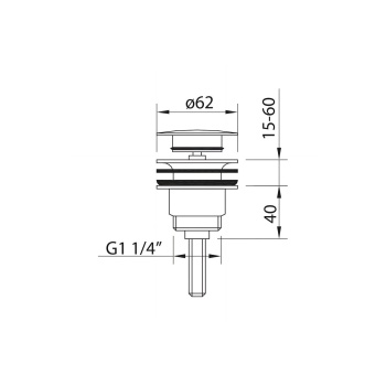 Clever Leo Pop Up Βαλβίδα Νιπτήρα σε χρώμα Λευκό Ματ 60701GR - Изображение 2