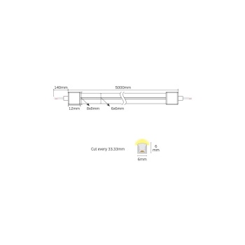 VK Lighting Keiso ταινία Top bend Neoflex 24V 4000K 550lm/m, κοπή κάθε 33.33mm, 10W/m 5m/roll CRI>90, IP67 VK/24/2110W/C/180/6 78001-728724 - Εικόνα 2