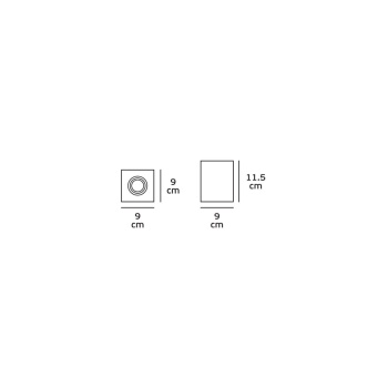 VK Lighting Φωτιστικό οροφής κύβος βαθύ 240V GU10/PAR16 Max 12W (LED) IP20 κινητό 9x9x11.5cm λευκό VK/03055/W 75169-213108 - Εικόνα 2