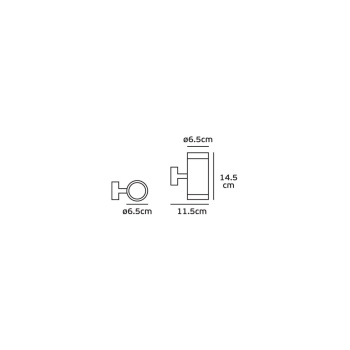 VK Lighting Φωτιστικό τοίχου Up/down. 240V 2xGU10/PAR16 Max2x12W (LED) IP54 ø6.5x14.5x11.5cm ανθρακί VK/01057/AN 75169-186997 - Εικόνα 2