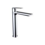 Clever Agora Xtreme Αναμεικτική 28cm Μπαταρία Νιπτήρα Ψηλή Ασημί 60103GR