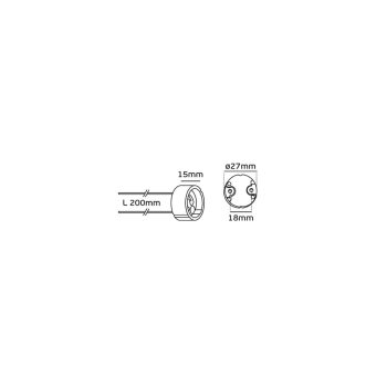 VK Lighting Ντουί GZ10 με καλώδιο σιλικόνης, 20cm VK/GZ10/20/S 39108-010639 - Εικόνα 3