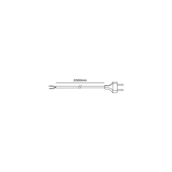 VK Lighting Καλώδιο 200cm με φις διπολικό μαύρο VK/V10/2/B 18139-097627 - Εικόνα 2