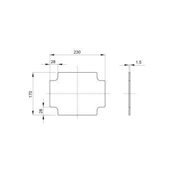 Gewiss Μεταλική Βάση για μπουατ 240x190 GW44616 - Εικόνα 2