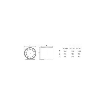 AirRoxy Εξαεριστήρας Αεραγωγών Arc Διαμέτρου 120mm 01-050 - Εικόνα 2
