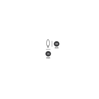 VK Lighting Λάμπα Led E14 4.3W 2700Κ 470lm κερί Filament διάφανη VK/05104/EI/CL/W 03045-171664 - Εικόνα 2