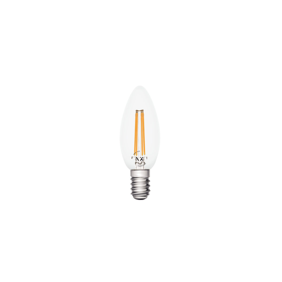 100-018-669 VK Lighting Λάμπα Led E14 4.3W 2700Κ 470lm κερί Filament διάφανη VK/05104/EI/CL/W 03045-171664 - Εικόνα 1