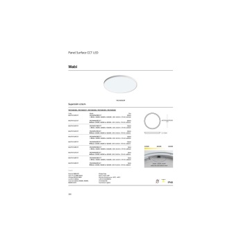 VK Lighting Panel οροφής CCT LED, πολύ λεπτό 2.5cm, 3000K, 4000K or 6000K, 24W, 2.400lm, CRI>80, 120°, IP40, ø30x2.5cm, λευκό VK/04557/W/CCT 64175-512727 - Εικόνα 5