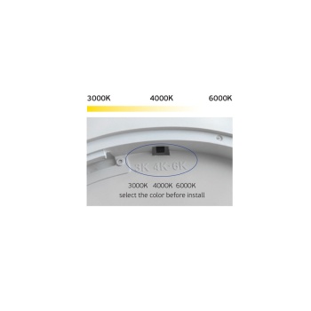 VK Lighting Panel οροφής CCT LED, πολύ λεπτό 2.5cm, 3000K, 4000K or 6000K, 24W, 2.400lm, CRI>80, 120°, IP40, ø30x2.5cm, μαύρο VK/04557/B/CCT 64175-513727 - Εικόνα 3