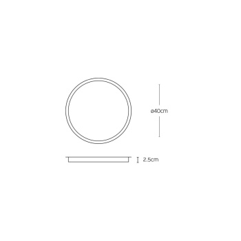 VK Lighting Panel οροφής CCT LED, πολύ λεπτό 2.5cm, 3000K, 4000K or 6000K, 30W, 3.000lm, CRI>80, 120°, IP40, ø40x2.5cm, μαύρο VK/04558/B/CCT 64175-515727 - Εικόνα 2