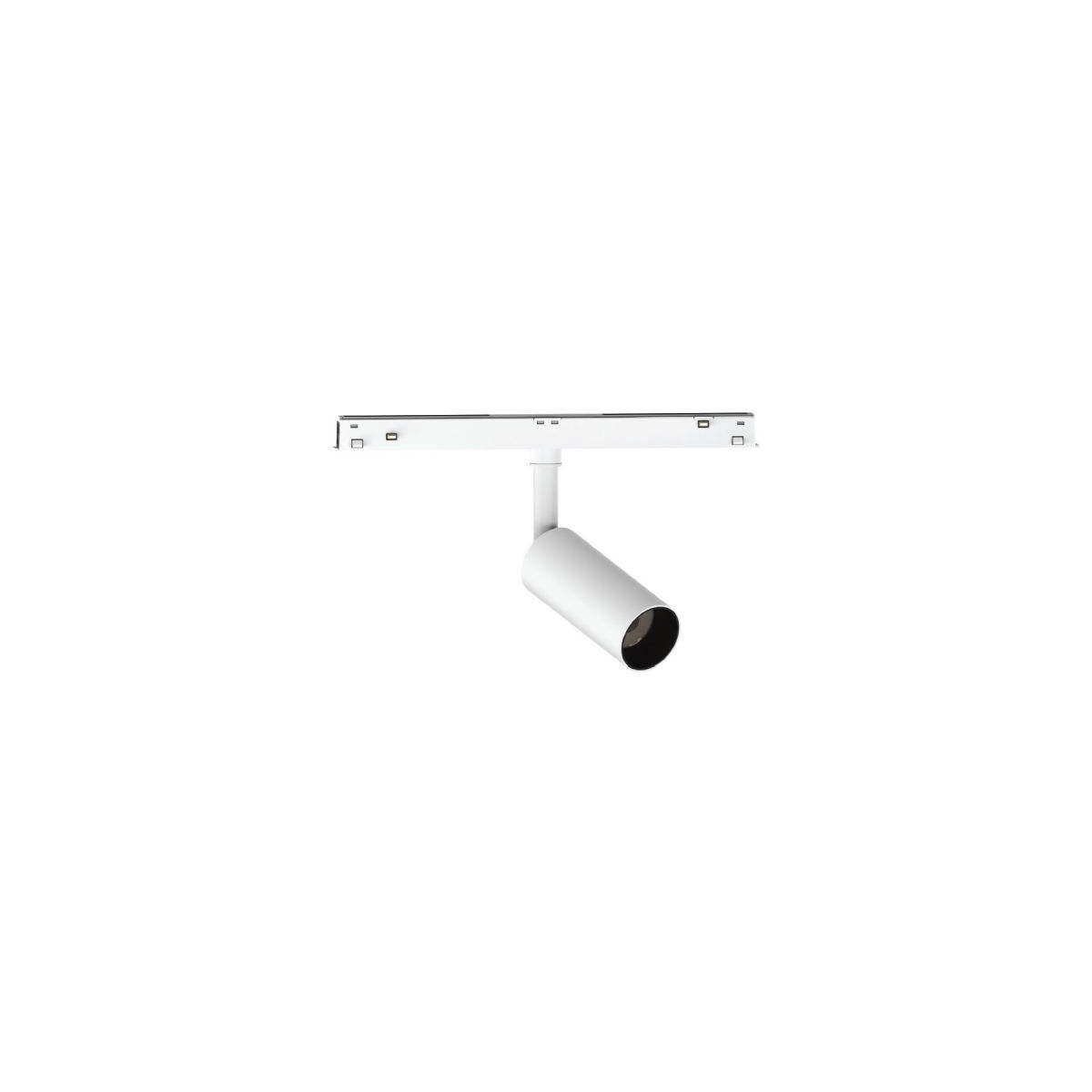 100-019-872 VK Lighting EIVA. Λευκό + μαύρο. Led φωτιστικό για Led μαγνητική ράγα λεπτή 48V (included). Slim. DALI. 3000K. 7W. 711lm. Dali driver DT6. CRI>90. 24°. LED Bridgelux COB V6HD. 50.000 hrs. < 45°C. ø3.6x8.5cm. Αλουμίνιο, PC lens. IP20 VK/04604/TR/DA/W-B/W 71164-072776 - Εικόνα 1