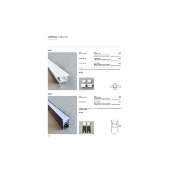 VK Lighting Προφίλ αλουμινίου δαπέδου Τ, χωνευτό, IP65. Λευκό προφίλ 2m με 2m λευκό κάλυμμα & σιλικονούχα καπάκια. 2.000x25(17.5)x12.9mm 75165-045724 - Εικόνα 5